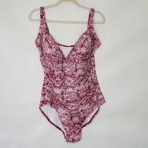 Swimsuits for All One-piece Bathing Suit Size 18 Molded Cups Ruched Vacation